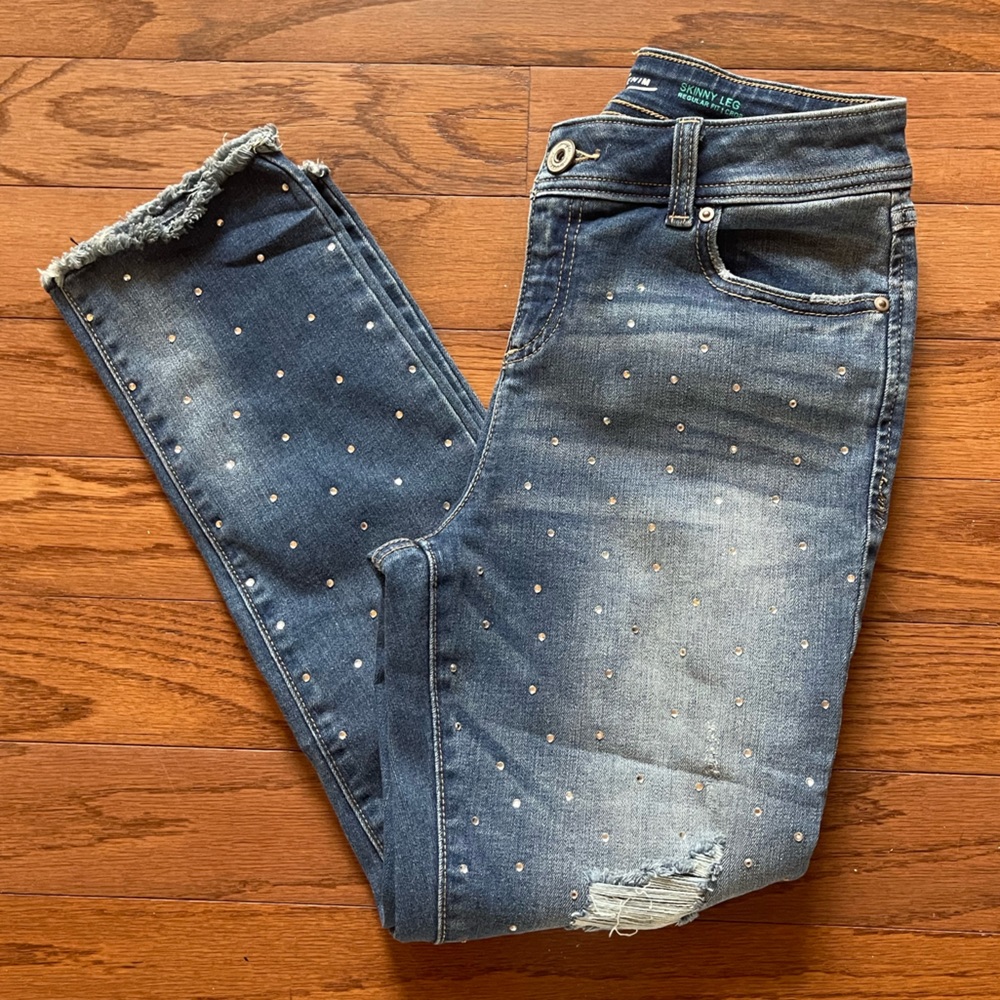 INC Rhinestone Embellished Jeans